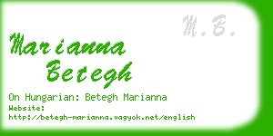 marianna betegh business card